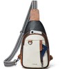 LATMAP Sling Bag for Women Men Leather Small Sling Backpack