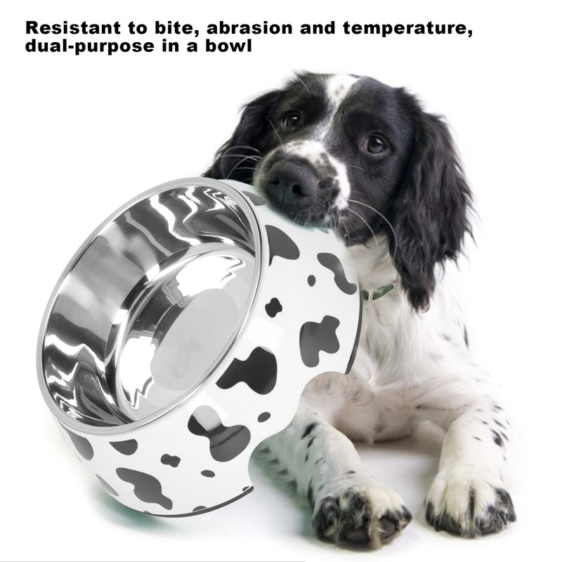 Dog Food and Water Bowl AntiSlip Base Stainless Steel Pet