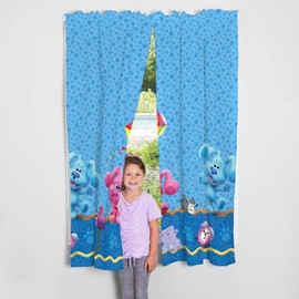 Franco Kids Room Microfiber Window Curtain Panels Drapes Set, 82 in x 63 in, Blues Clues
