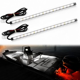 Seaperk Boat LED Boat Navigation Light, IP67 Waterproof Night Fishing Lights, Adhesive Or Screws Install Boat Deck Light, Interior Lights, White