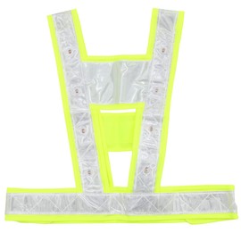VORCOOL LED Reflective Vest Safety Outdoor Running High Visibility Reflector Clothing High Visibility Safety Vest for Men Jogging, Biking, Walking, Motorcycle (Yellow)
