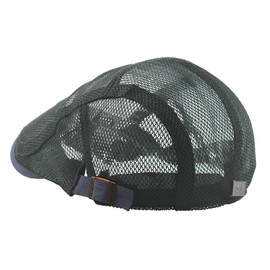 meioro Men's Mesh Summer Flat Cap Breathable Newsboy Hat Ultra Thin Beret Ivy Cap Adjustable Gatsby Cabbie Driving Hats（Grey）