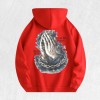 Praying Hands & Chain Graphic Hoodie 100% Cotton US Warehouse