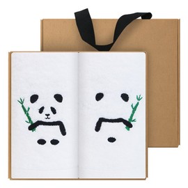 Songwol Towel Panda Bao Friends 160g Coma 40 count 2 piece gift set (kraft), evenly distributed (random) / 송월타올 판다 바오프렌즈 160g 코마 40수 2매 선물세트(크라프트), 골고루(랜덤)