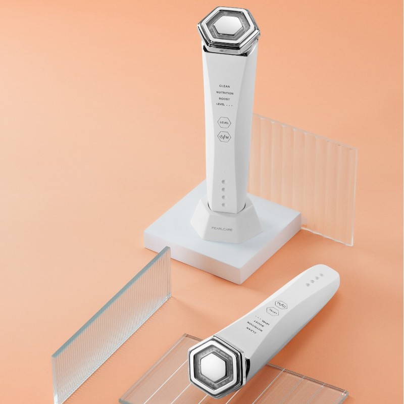 펄케어 뷰티디바이스 얼굴마사지기 피부관리기 고주파 화이트진 갈바닉 Pearlcare Beauty Device
