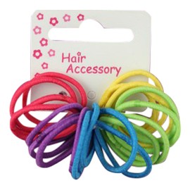 20 Girls Bright Tiny Hair Elastics