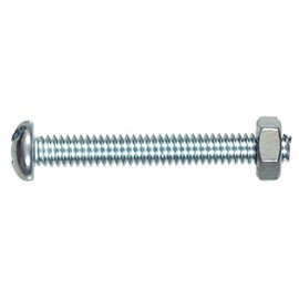 The Hillman Group 35206 Round Head Combo Machine Screw with Nut, 10-24 x 3/4-Inch, 100-Pack