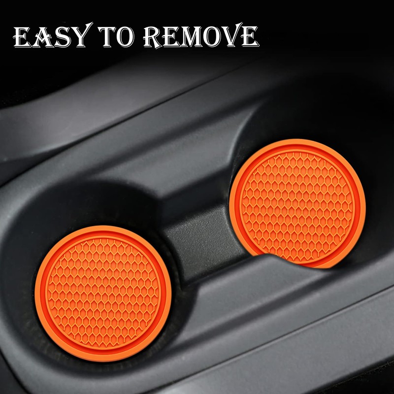 MEAJOO 4PCS Car Cup Holder Coaster, Universal Auto Non-Slip Cup