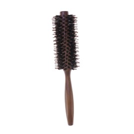 FRCOLOR Boar Bristle Round Hair Brush with Wooden Handle for Styling and Curling 12 Inch for Women Hair Drying and Straightening