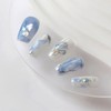 LemiVibe · "Sea Style" Nail Tip, Long, Blue, Light Blue,