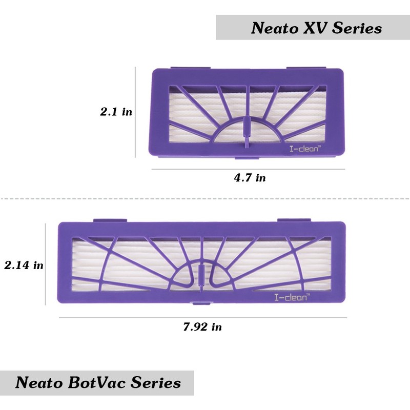 I-clean 16-pack Filters Accessories for all Neato Botvac Robotics 70e