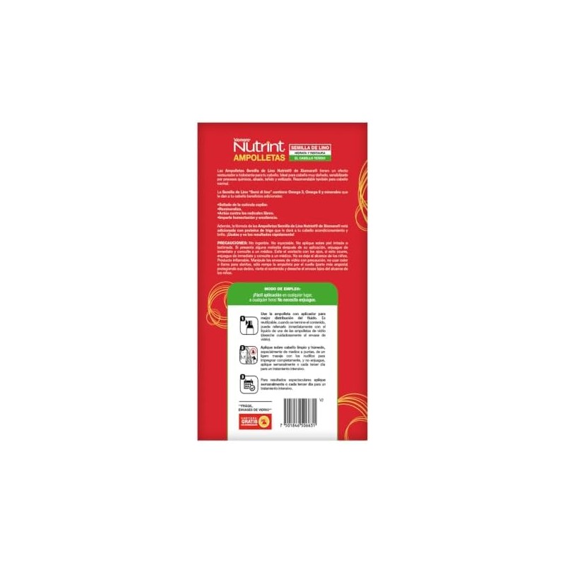 Xiomara Nutrint ampolletas Semilla de Lino