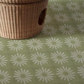 CIAODEKO Flower Tiles Tile Stickers Matte Texture Home Sticker Vintage Waterproof Removable Wall Picture DIY Bathroom Kitchen Decoration