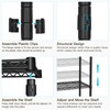 FUTASSI Black Clothing Rack with Grey Cover, P1C Rolling Closets