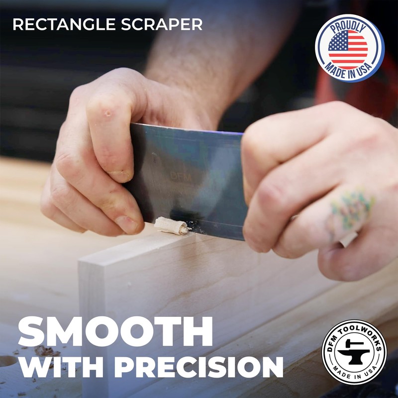 DFM Tool Works Blue Curved Cabinet Scraper Cards - Cabinet