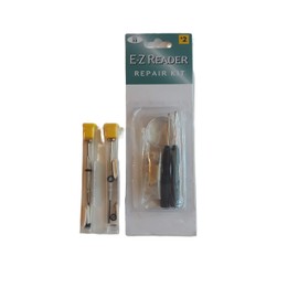 FOSTER GRANT 3 Set. Eye Glasses Repair Kits with Screws, Bridge Pads, Rings, 4 Screw Drivers and Mini Magnifier, Metalic