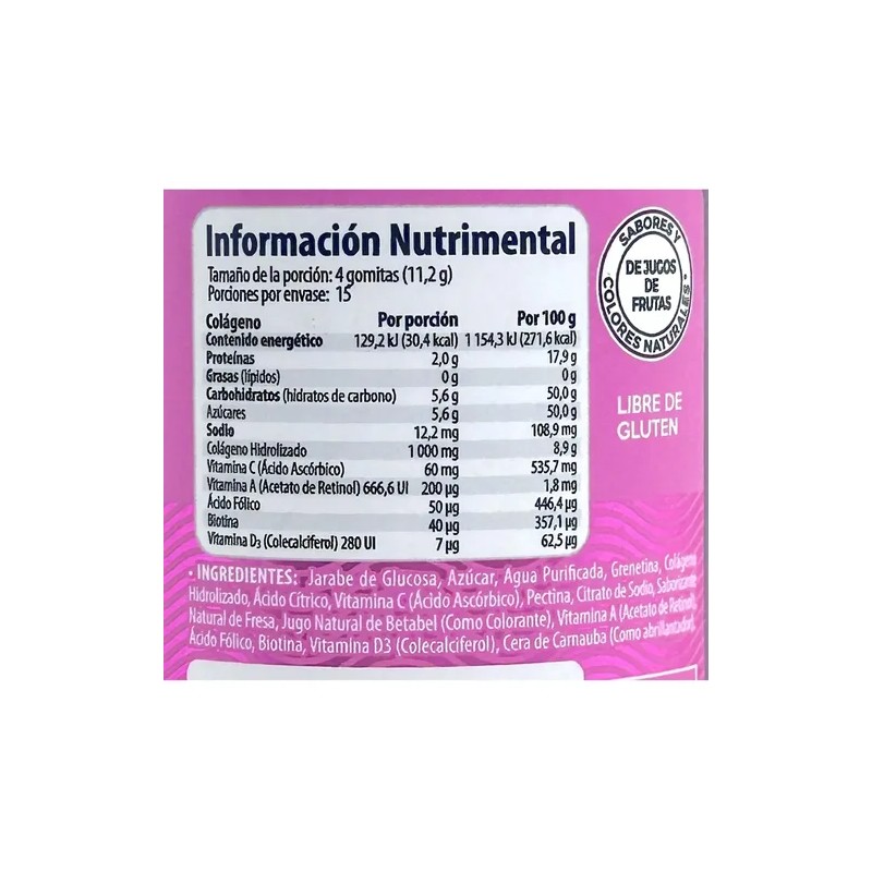 Colágeno + Biotina 60 Gomitas Belabear Vitamina A C D