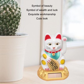 Asixxsix Glückskatze, Solarbetriebene Glückskatze, 7,9 cm, Reichtum, Maneki Neko, Feng Shui, Winkekatze, Dekoration für Häuser, Restaurants, Hotels, für Kollegen, Freunde,