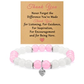 Thank You Gifts for Coworkers Women Bracelets with Cards Work Office Gift for Colleague Work Bestie Appreciation Gifts Boss Manager Teacher Mentor Retirement Leaving Farewell Gift Beaded Bracelets