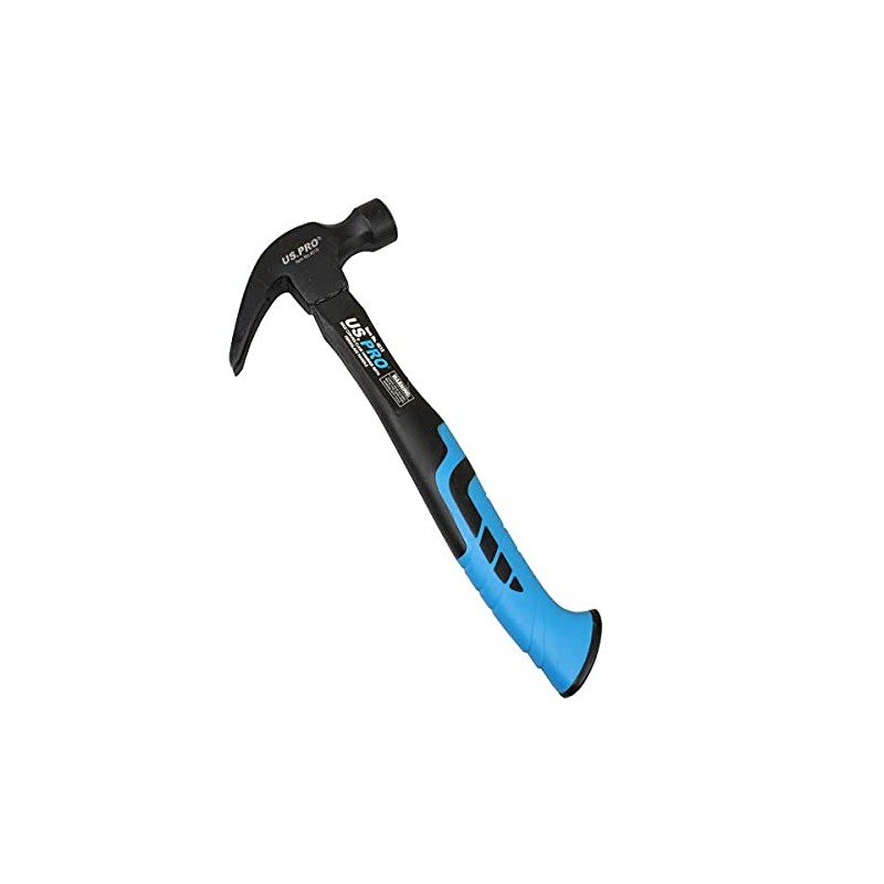 US PRO 20oz Claw Hammer 527g Fibreglass Handle 13'' Inch