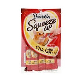 Hartz Delectables Squeeze Up Cat Treat - Chicken 4 Pack - (4 x 0.5 oz Tubes)