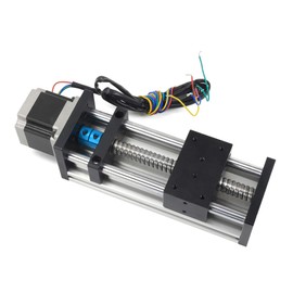 RATTMMOTOR EBX1605 400mm / 15.75" CNC Linear Stage Actuator, Double Optical Axis Linear Slide Rail and 1605 Ball Screw CNC Linear Motion Rail Guide with Nema23 Stepper Motor for DIY CNC Router Machine
