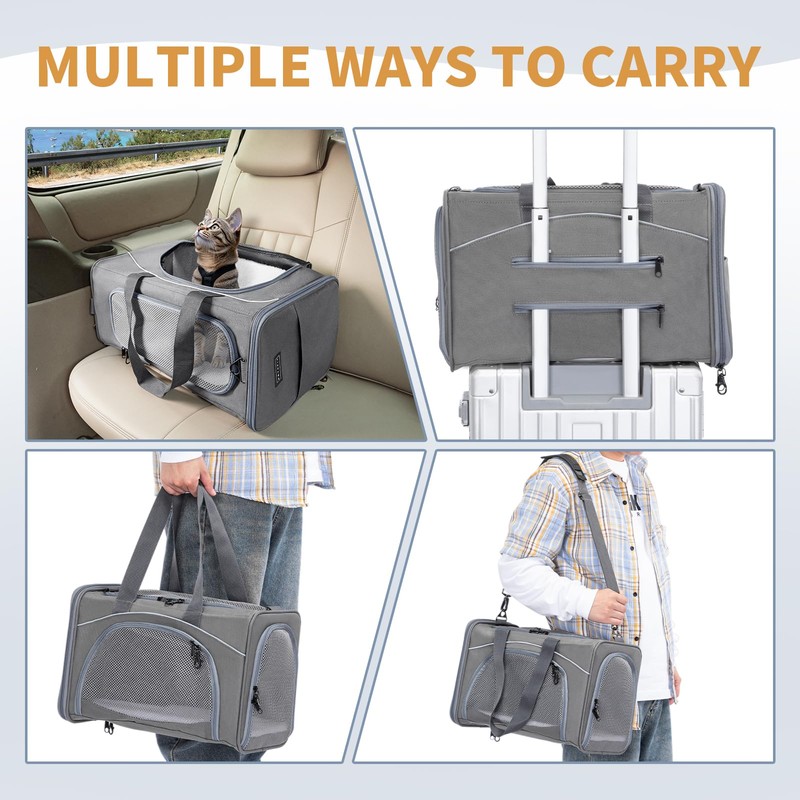 Petsfit Pet Carrier Airline/TSA Approved Small Dogs, Kitten, Carriers for