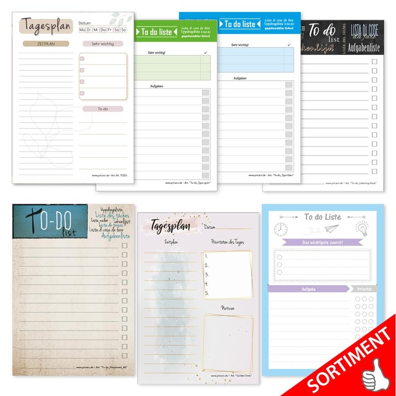 PRICARO A6 Colours Weekly Planner (Pack of 5)