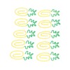 100pcs Metallic Paper Clips Green Yellow Ananas Shape Electroplating Process