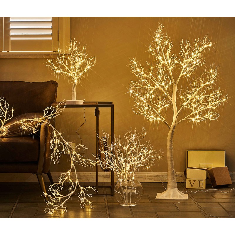 LITBLOOM Lighted Garland with Timer 120 LED Fairy Lights 6FT,