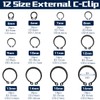 Keronah 360PCS 24 Sizes E-Clips Assortment Set(2mm-12mm) and Alloy Steel