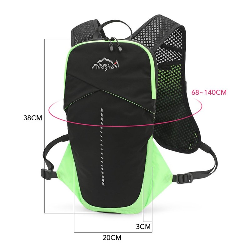 SOUUXIU Hydration Vest Backpack Lightweight Breathable Running Backpack 1.5L Water