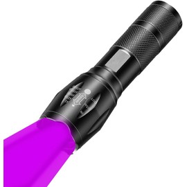 MVIOCS UV 2 in 1 Flashlight, Portable Waterproof Blacklight Flashlight, LED Flashlight with White and UV Light Combination, Blacklight Pet Urine Detector for Dogs/Cat Urine, Dry