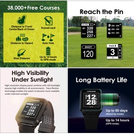 Canmore TW-353 GPS Golf Watch - Set with Power Supply (Black/Orange)