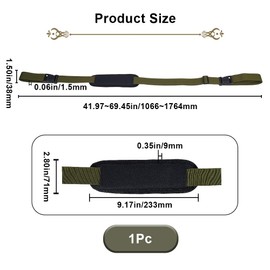 GORGECRAFT Adjustable Carrying Strap Beach Chair Backpack Anti-Slip Shoulder Carry Straps Replacement Universal for Foldable Bikes Scooter Camping Backpacking Picnics Outdoor Olive Green 106-176cm