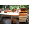 Woodquail Revolving Desk Organiser, Stationery Box Desk Tidy, Made of