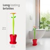 Vigar Flower Power Toilet Brush and Holder Set, Toilet Bowl