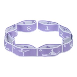 PATIKIL Exercise Bands, 33.5 Inch Yoga Stretching Strap Latin Elastic Bands for Physical Dance Stretch Pilates Resistance Bands for Working Out, Light Purple