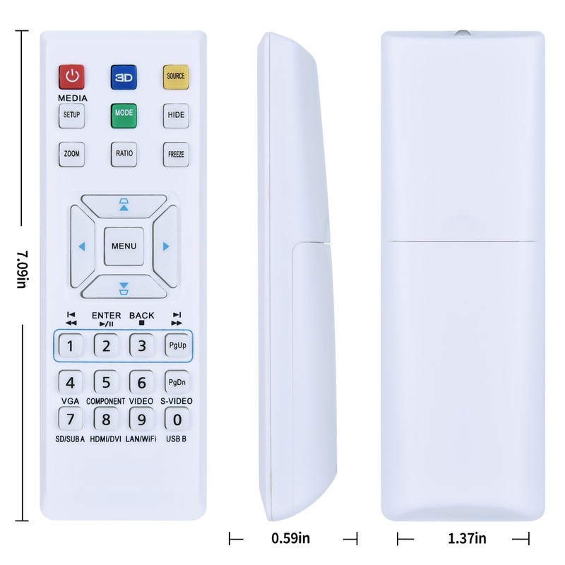 TCNOUMT Replacement Remote Control Compatible with Acer Projector Remote Control