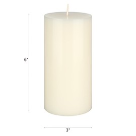 Mega Candles 3 pcs Unscented Solid Ivory Pillar Candles, Hand Poured Premium Wax Candle 3 Inch x 6 Inch, Home Décor, Spas, Weddings, Celebrations, Party, Centerpieces, Holidays, Vigils, Prayers