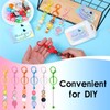 Sasylvia 60 Pcs Beadable Keychain Bars Set 20 Beaded Keychain