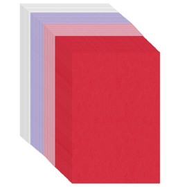 CIEOVO 80 piezas de papel grueso para tarjetas de San Valentín, color rosa, blanco, morado, rojo, cartulina natural (70 libras), 29,7 x 31 cm
