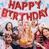 Red Happy Birthday Balloons, 16 Inch Foil Letters Balloons Banner