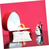 CAXUSD Ring Bearer Basket Embroidery Accessories Engagement Ring Pillow Pearl