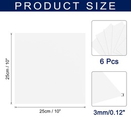 sourcing map Foam Sheets Crafts 10x10 Inch 3mm EVA Craft Foam Paper Foam Sheets for Crafts Projects DIY Cosplay Modeling, White, 6 Sheets