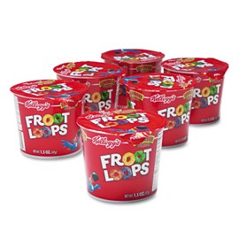 Kellogg's 01246 Froot Loops Breakfast Cereal, Single-Serve 1.5Oz Cup, 6/Box