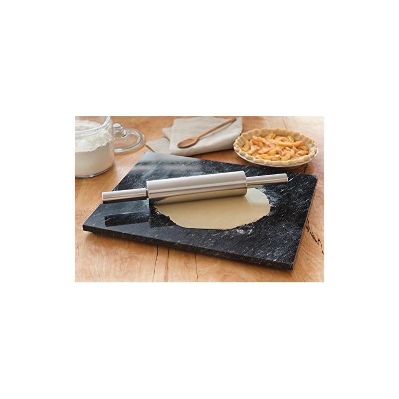 Fox Run Stainless Steel Rolling Pin With Handles, 18" x