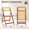 Rattan Dining Chairs Walnut Natural Resin Rattan Chair Foldable 2
