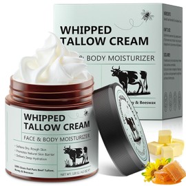 WHLH & WELL-BEING Sarga de ternera para la piel, sebo de res y bálsamo de miel, hidratante de ingredientes totalmente naturales para el cuidado de la piel de la cara y el cuerpo, paquete de 1