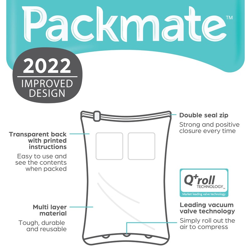 Packmate Roll Up Travel Bag I Premium Reusable Space Saver